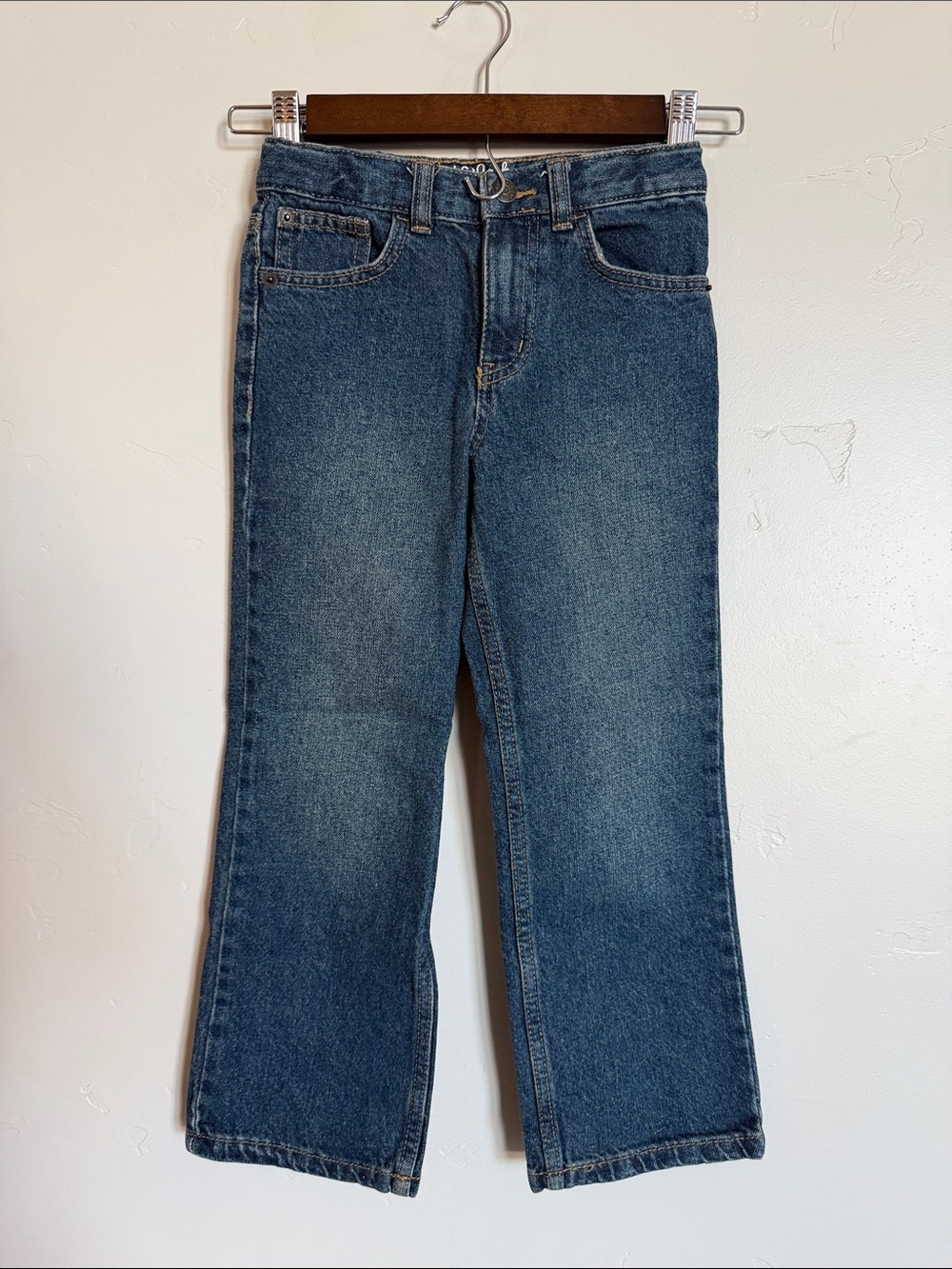 Cat & Jack Blue Kids Jeans Relaxed Straight Leg Size 6 Adjustable Waist